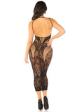 Rhinestone Lace and Net Body Con Dress